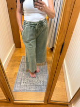 ACID WASH FLEECE PALAZZO SWEATPANTS WITH POCKETS - ASSORTED COLORS