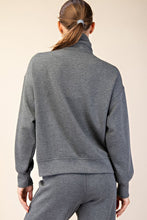 MODAL POLY SPAN QUARTER ZIP FUNNEL NECK PULLOVER - ASSORTED COLORS