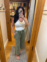 ACID WASH FLEECE PALAZZO SWEATPANTS WITH POCKETS - ASSORTED COLORS