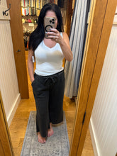 ACID WASH FLEECE PALAZZO SWEATPANTS WITH POCKETS - ASSORTED COLORS
