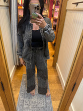 Mineralwashed Leopard Asymmetrical Tier Pants - Ashed Black or Ashed Brown