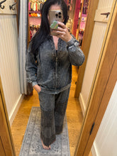 Mineralwashed Leopard Asymmetrical Tier Pants - Ashed Black or Ashed Brown