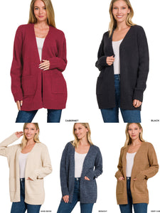 Open Front Sweater Cardigan - Assorted Colors