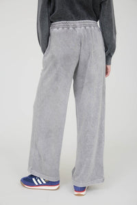 Washed Wide Leg Drawstring Lounge Pants - Olive or Charcoal