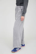 Washed Wide Leg Drawstring Lounge Pants - Olive or Charcoal