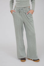 Washed Wide Leg Drawstring Lounge Pants - Olive or Charcoal