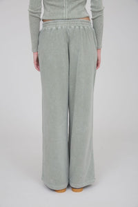 Washed Wide Leg Drawstring Lounge Pants - Olive or Charcoal
