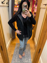 Alpine Fleece Zip Up Hooded Vest - Deep Navy (More Black IMO)