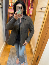 Terrain mix Corduroy & Fleece Shacket - Dark Olive or Fog