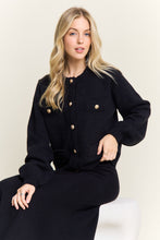 Button Front Cardigan Sweater Pocket - Black or Off White