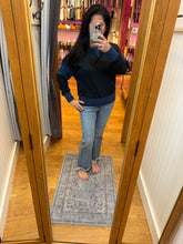 Varsity Colorblock Fleece Crewneck - Deep Navy