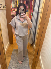 Modal Scuba Cropped Wide Pant - Taupe