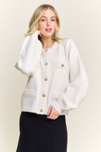 Button Front Cardigan Sweater Pocket - Black or Off White