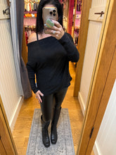 SIX FIFTY THE ANYWHERE TOP| LUREX OFF THE SHOULDER - BLACK OR SILVER