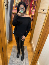 SIX FIFTY THE ANYWHERE TOP| LUREX OFF THE SHOULDER - BLACK OR SILVER