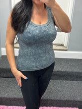 ZENANA 2 WAY NECKLINE WASHED RIBBED CROPPED TANK TOP - ASSORTED COLORS