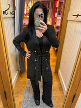 SIX FIFTY Samantha Lurex Front Tie Cardigan - Black