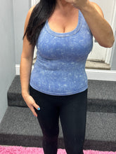 ZENANA 2 WAY NECKLINE WASHED RIBBED CROPPED TANK TOP - ASSORTED COLORS