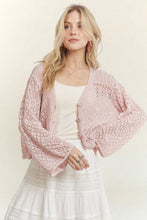 Long Sleeve Sweater Cardigan - Off White, Black or Pink