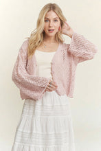 Long Sleeve Sweater Cardigan - Off White, Black or Pink
