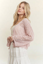 Long Sleeve Sweater Cardigan - Off White, Black or Pink