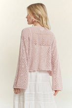 Long Sleeve Sweater Cardigan - Off White, Black or Pink