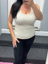 ZENANA 2 WAY NECKLINE WASHED RIBBED CROPPED TANK TOP - ASSORTED COLORS