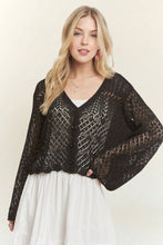 Long Sleeve Sweater Cardigan - Off White, Black or Pink