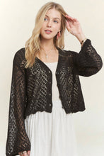 Long Sleeve Sweater Cardigan - Off White, Black or Pink