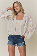 Long Sleeve Sweater Cardigan - Off White, Black or Pink