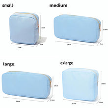 Medium Nylon Zippered Cosmetic Bag - Assorted Colors