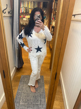 Distressed Star Sweater Top - Assorted Colors