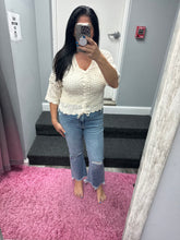 Front Drawstring Crochet Top - Beige Or Black