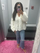 POL V-neck hooded cable knit chenille sweater - Assorted Colors