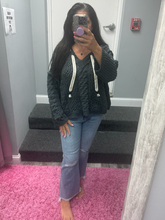 POL V-neck hooded cable knit chenille sweater - Assorted Colors