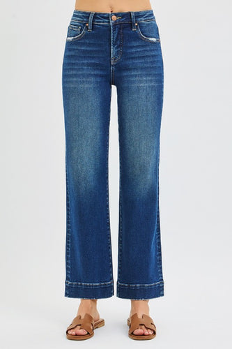 Risen High Rise Straight Jeans - Dark