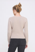 Pointelle Pullover Sweater With Scallop V-neck - Assorted Colors