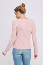Pointelle Pullover Sweater With Scallop V-neck - Assorted Colors