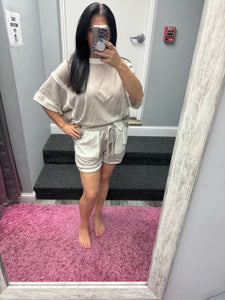 Loop Terry Cont Pocket Shorts - Taupe