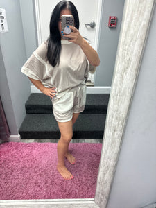 Loop Terry Cont Pocket Shorts - Taupe