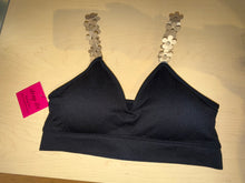 Strap-its Black Plunge With Gold Vegan Flowers