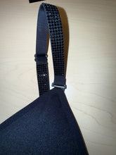 Strap-Its Black Plunge With Onyx Crystals on Black Bra