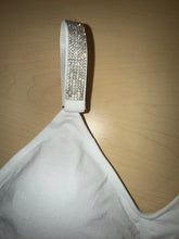 Strap-its Basic White Bra With Clear Crystals White