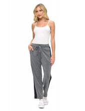ARIELLA STRAIGHT LEG PANT W/ DETAIL IN SCUBA - BLACK/CHARCOAL