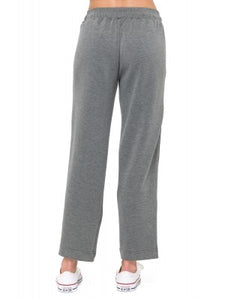 ARIELLA STRAIGHT LEG PANT W/ DETAIL IN SCUBA - BLACK/CHARCOAL