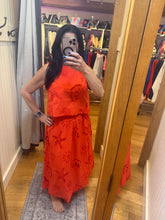 Seaside Embroidered Eyelet Sleeveless Top - Orange