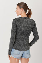 Washed Thermal Henley Top - Assorted Colors