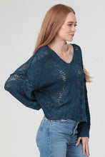 V Neck Crop Length Light Weight Pullover Sweater - Assorted Colors
