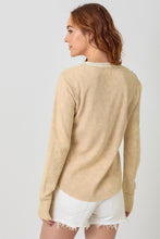 Washed Thermal Henley Top - Assorted Colors