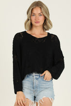 V Neck Crop Length Light Weight Pullover Sweater - Assorted Colors